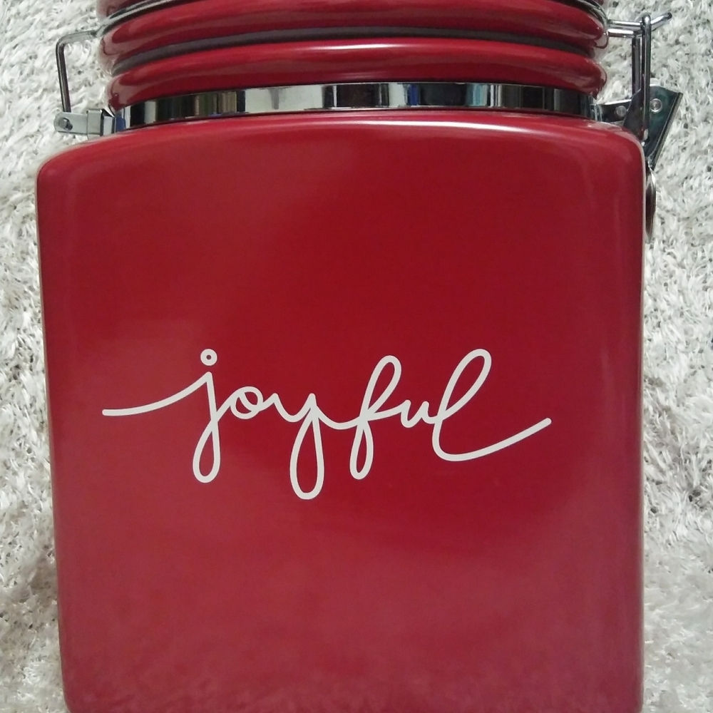 Red Ceramic Cookie Jar